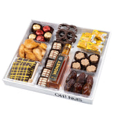 Rosh Hashanah Large White Leather Sectional Chocolate Gift Basket