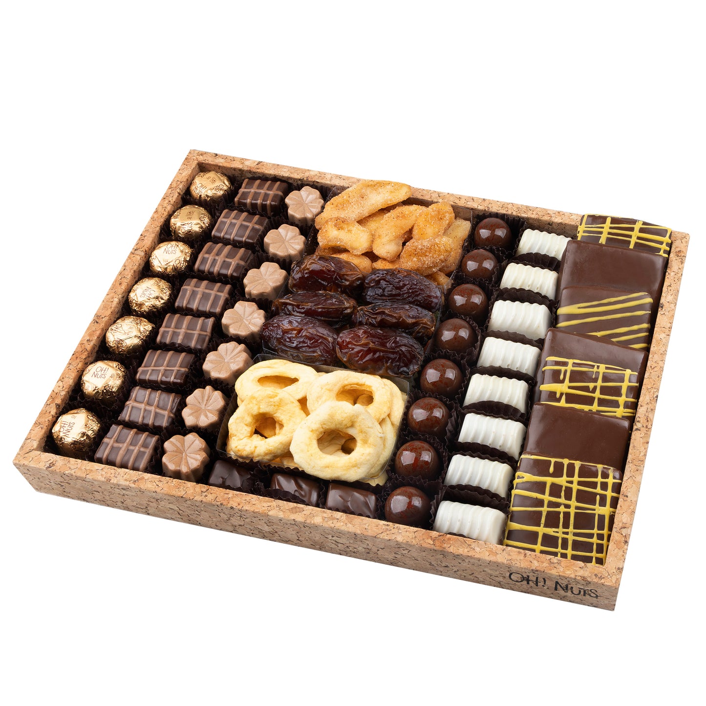 Rosh Hashanah Gourmet Signature Cork Chocolate Tray - Large 14"