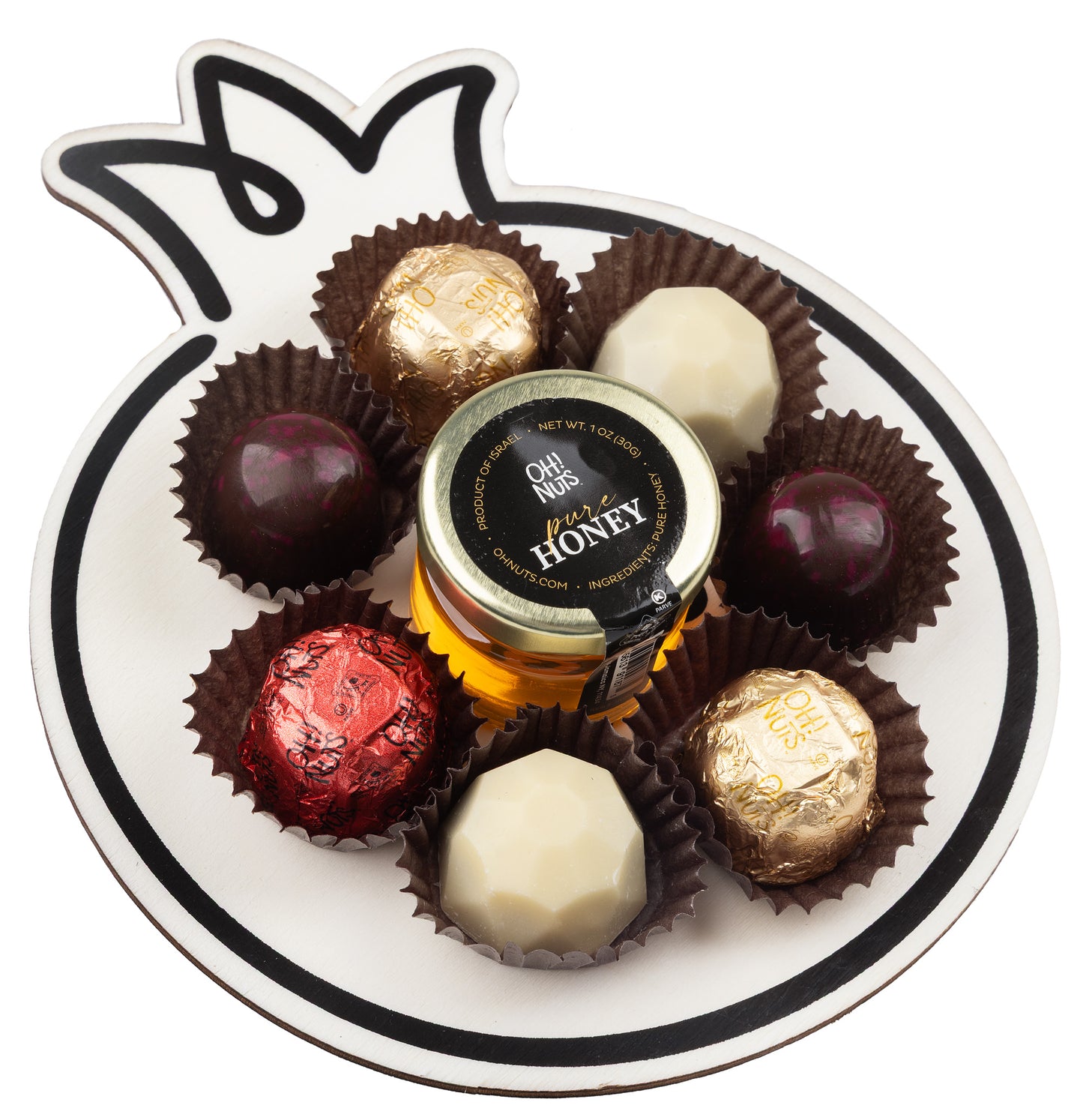 Rosh Hashanah Pomegranate Board Gift Basket