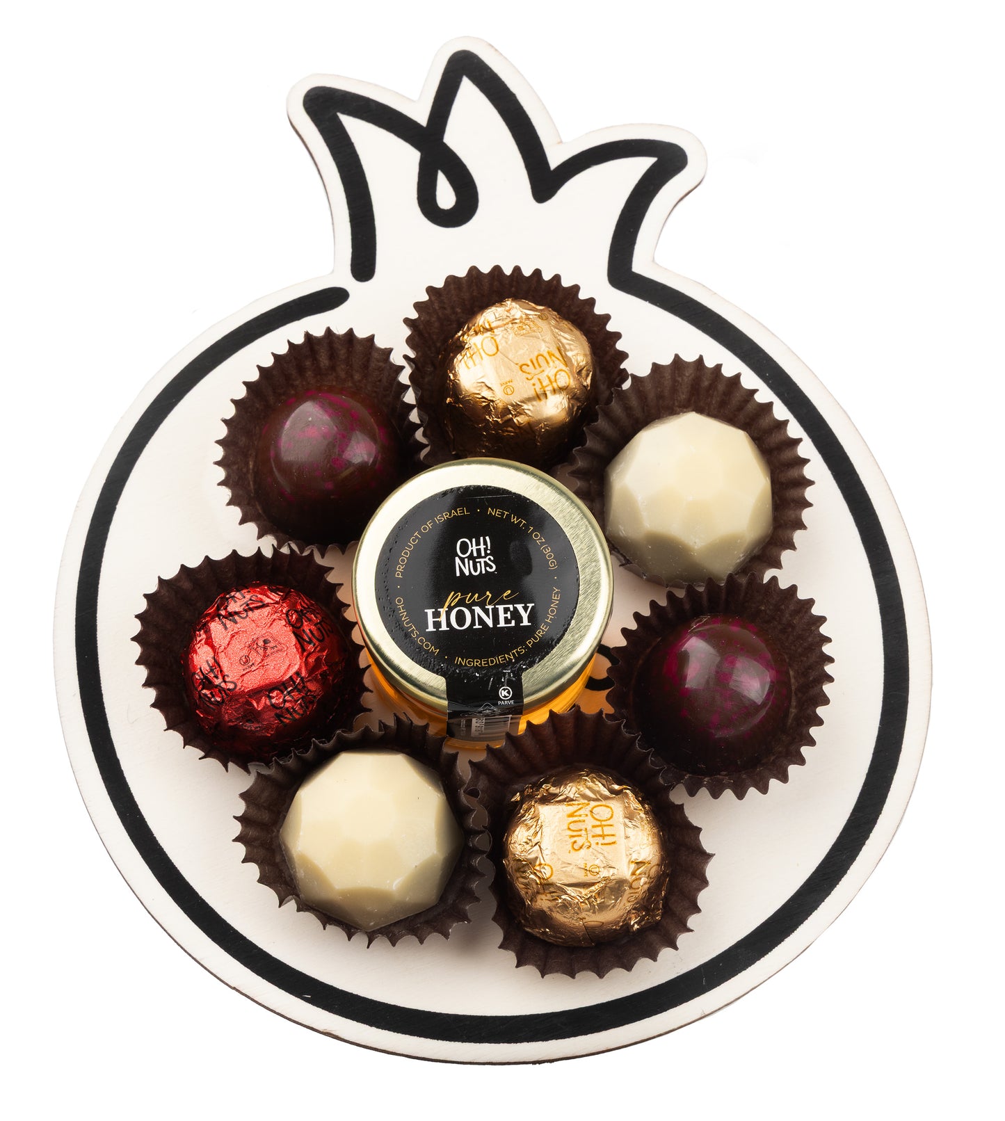 Rosh Hashanah Pomegranate Board Gift Basket
