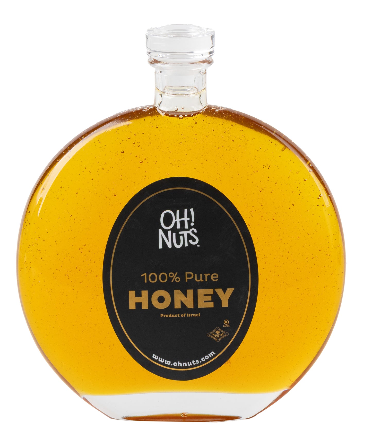 Timeless Large Round Rosh Hashanah Honey Bottle - 25oz