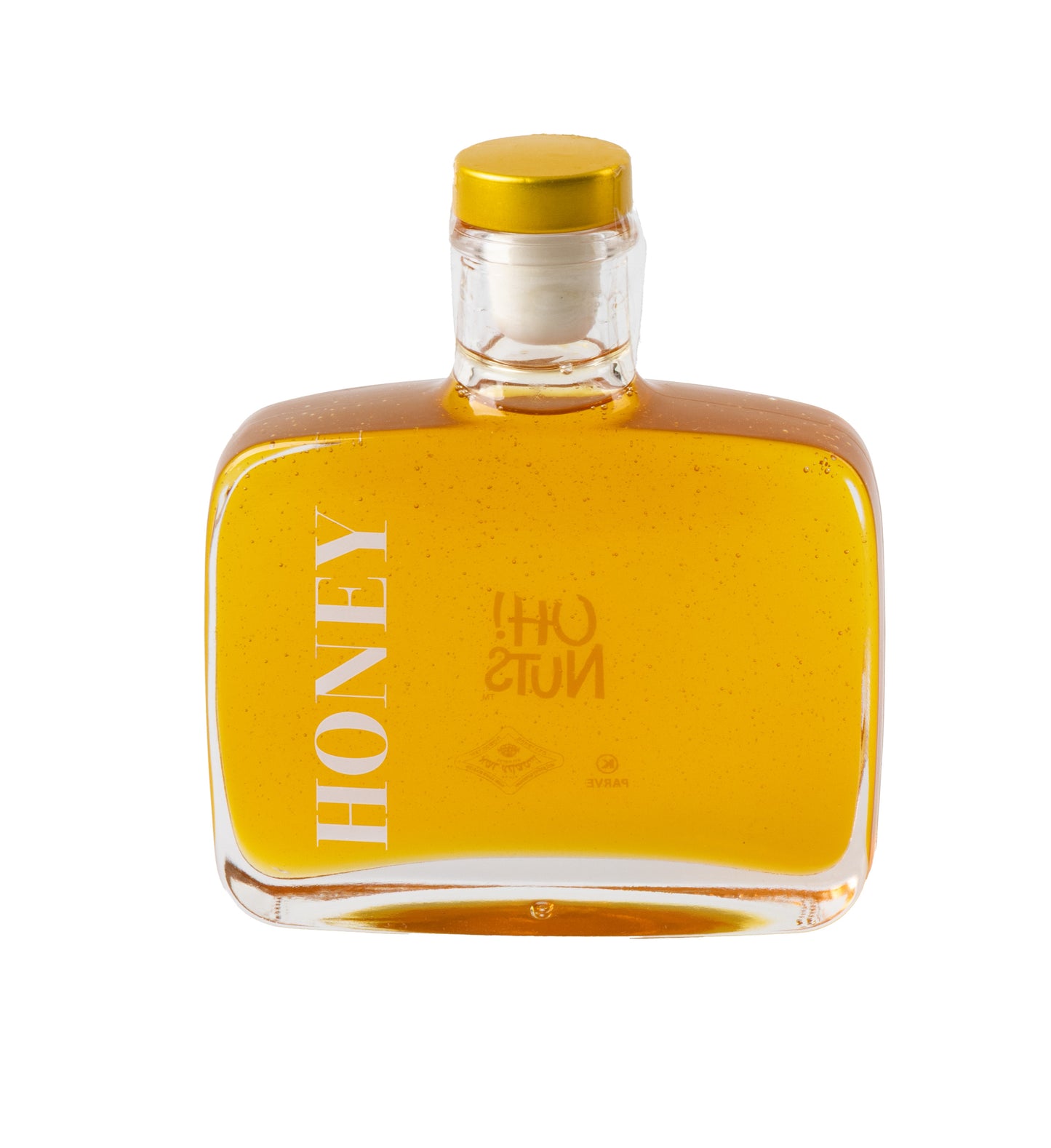 Golden Elegance Round Rosh Hashanah Honey Bottle