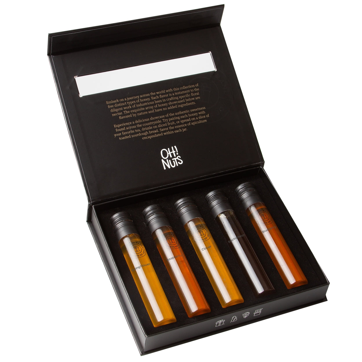 Rosh Hashanah 5 Variety Monofloral Honey Gift Box Basket
