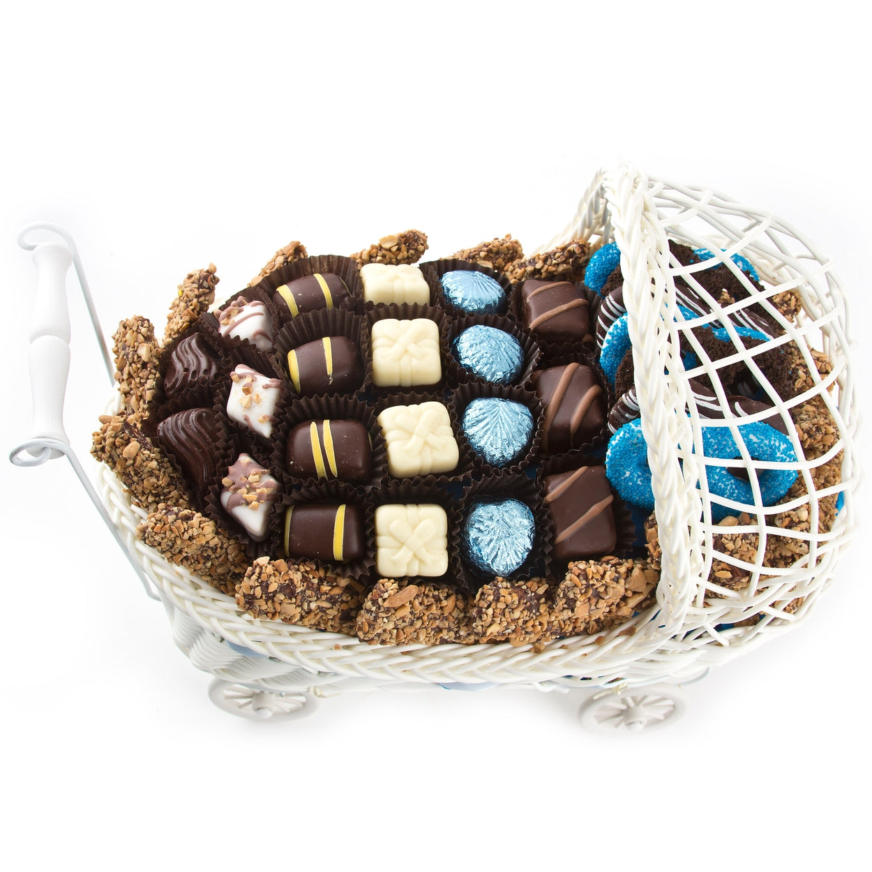 Mirror Tray Baby Boy carriage Gift Basket