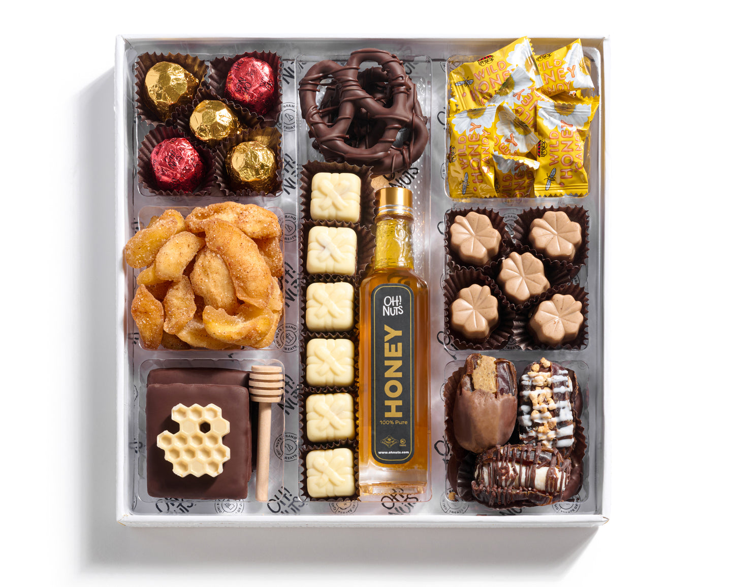 White Leather Chocolate Gift Basket – Rosh Hashanah