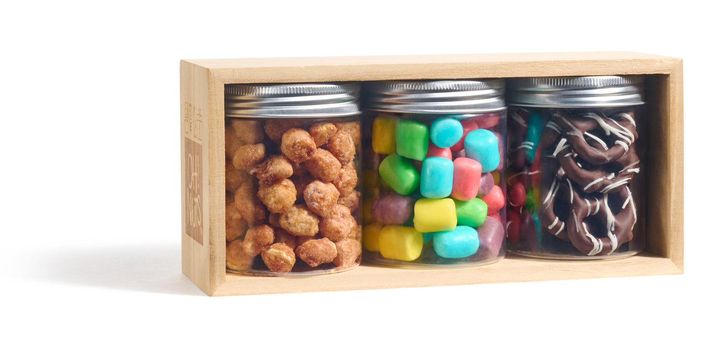 Purim 3 Jar Set Mishloach Manos Gift Basket