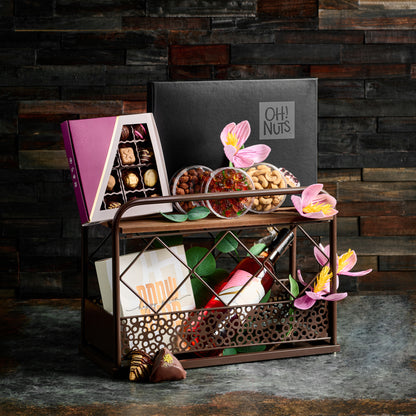 Amber Elegance Mishloach Manos Gift Basket