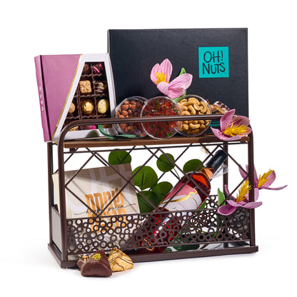 Amber Elegance Mishloach Manos Gift Basket