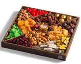 13-Section Wooden Rosh Hashanah Gift Basket