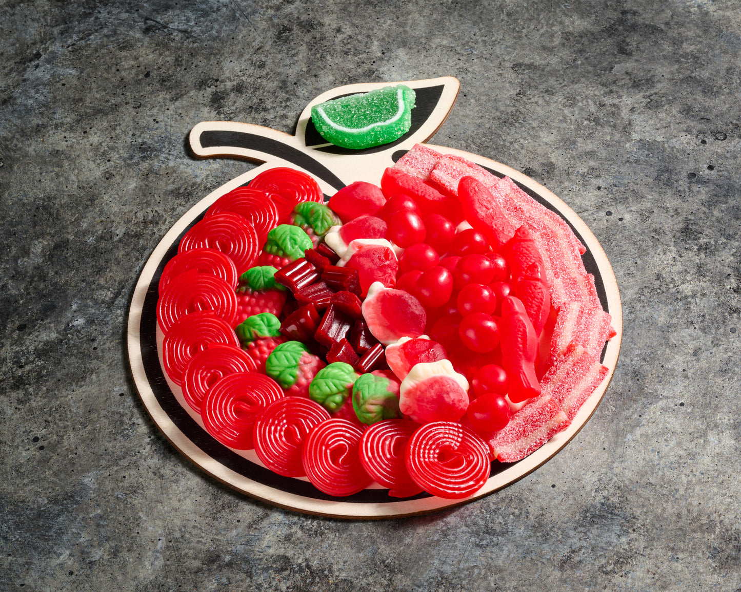 Rosh Hashanah Apple Candy Wood Tray Gift