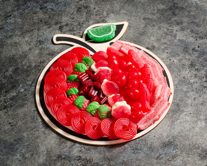 Rosh Hashanah Apple Candy Wood Tray Gift