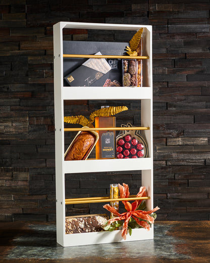 3-Tier Wood Stand Rosh Hashanah Gift Tower