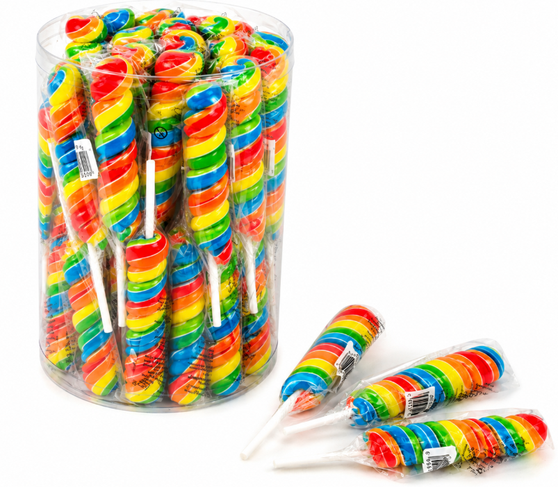 Handmade Swirl Lollipops - 24 Count Tub