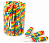 Handmade Swirl Lollipops - 24 Count Tub