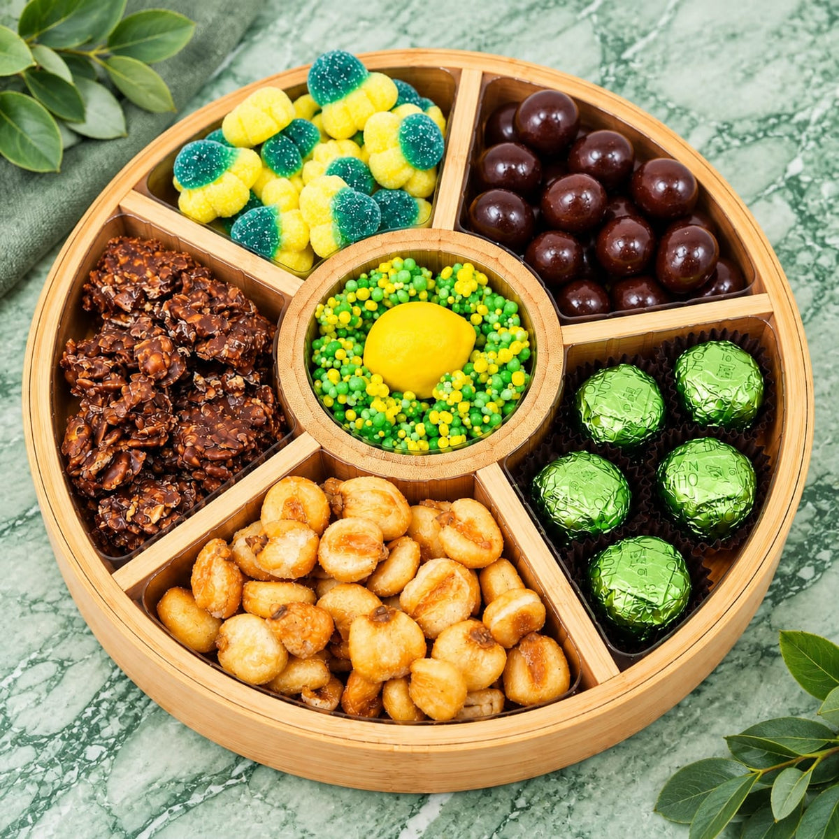 Round Sukkos Treats Gift Tray