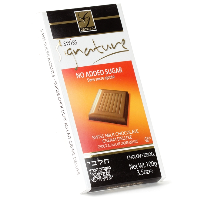 No Sugar Added Creme Deluxe Milk Chocolate Bar • Gross & Co. Swiss ...