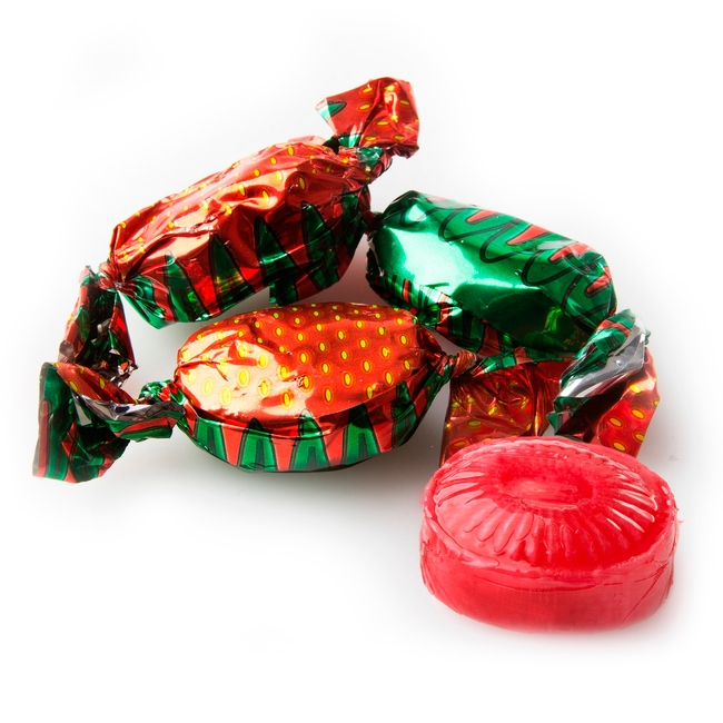 Strawberry Filled Strawberry Hard Candy • Wrapped Candy • Bulk Candy ...