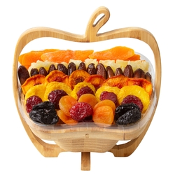 Optimized Product Title: 5 Compartment Dry Fruit Tray With Lid And Handle  For Snacks, Nut Gift Baskets, And Candy From Bdhome, $18.07