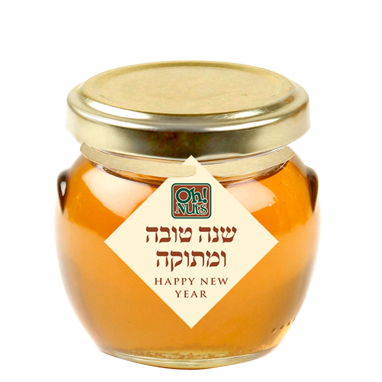 Rosh Hashanah Glass Honey Jar, 3 oz. • Oh! Nuts®