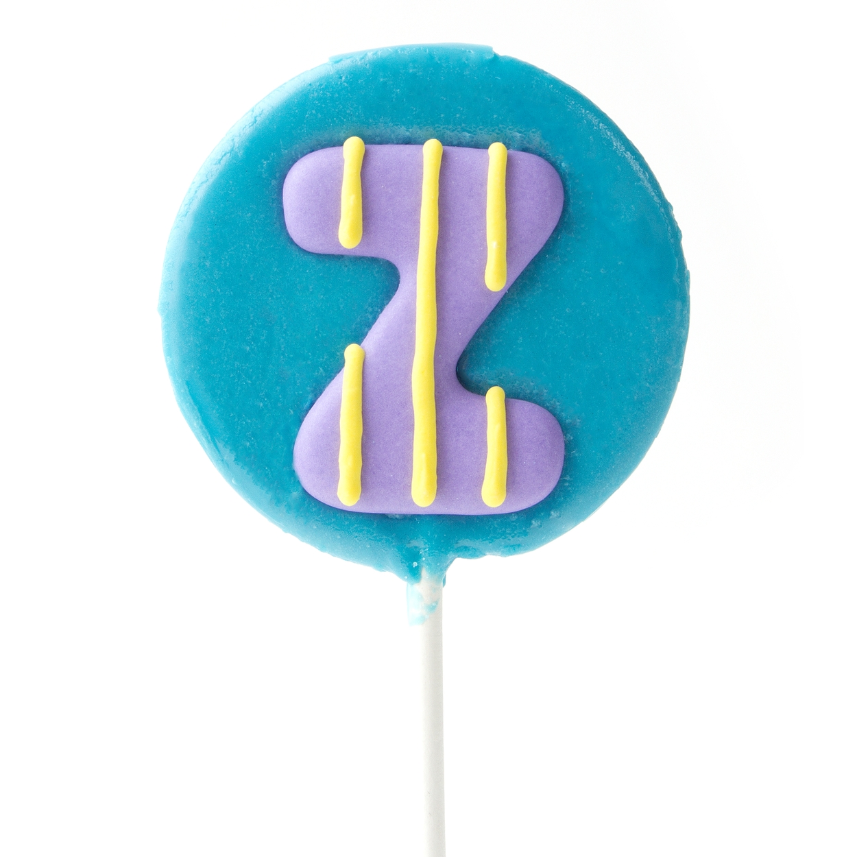 Z' Letter Hard Candy Lollipop • Alphabet & Numbers Candy Lollipop 