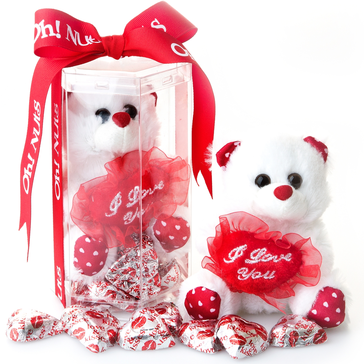 Happy Valentines Day Gift Bundle With Balloon Bouquet, Huggable Teddy Bear  and a Chocolate Box - Viva Party