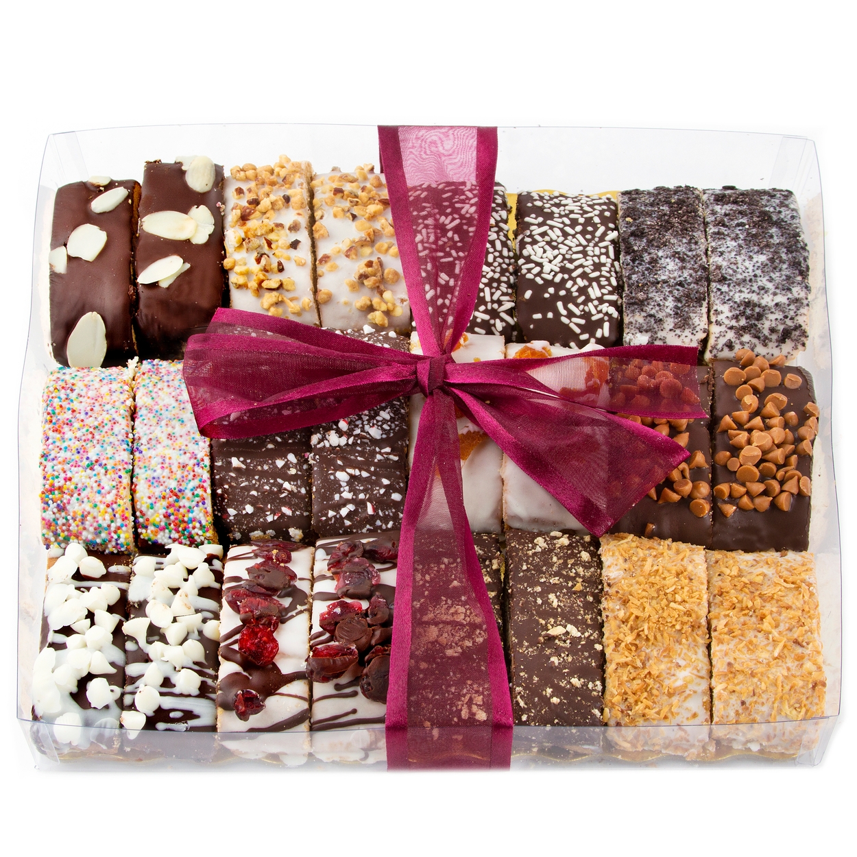 Handmade Chocolate Biscotti Gift Box - 12 Variety / 24CT • Gourmet ...