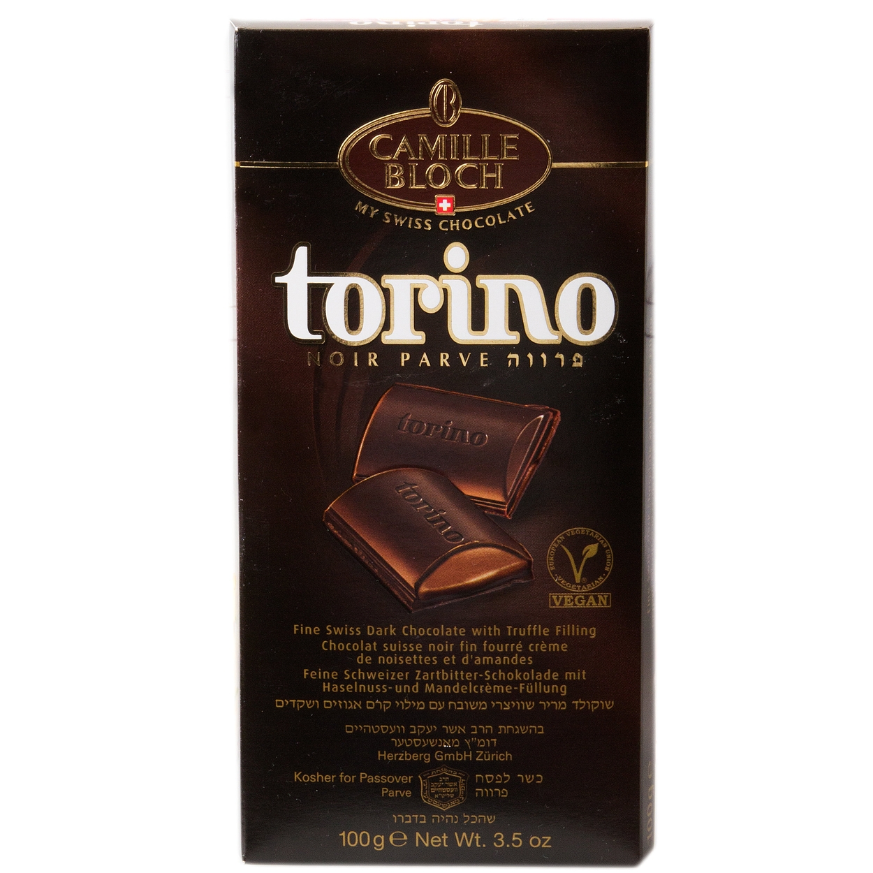 Torino Dark Chocolate Bar • Camille Bloch Swiss Chocolates • Dark ...