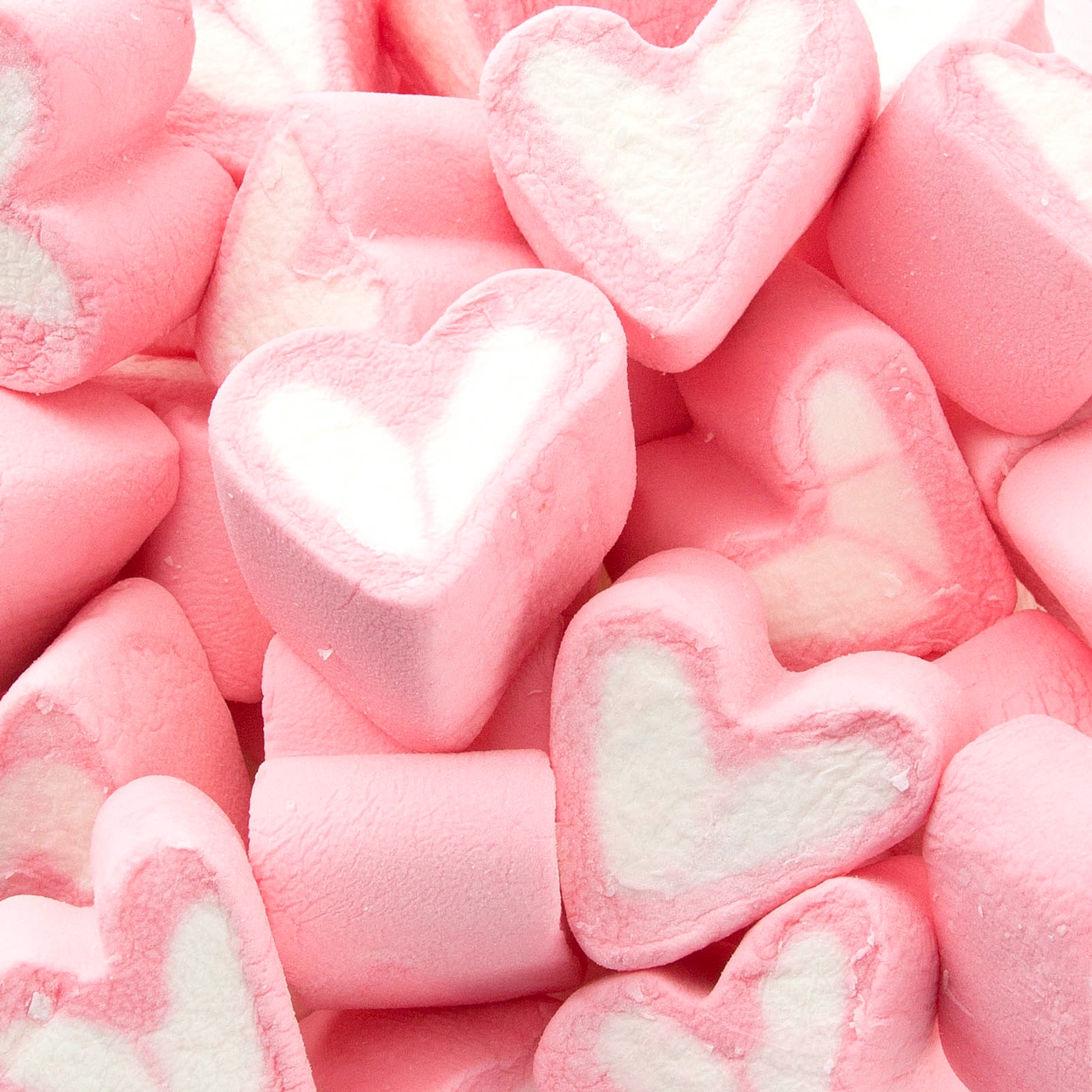 Pink & White Heart Fruit Marshmallow - 7 Oz • Kosher Marshmallows •  Unwrapped Candy • Bulk Candy • Oh! Nuts®