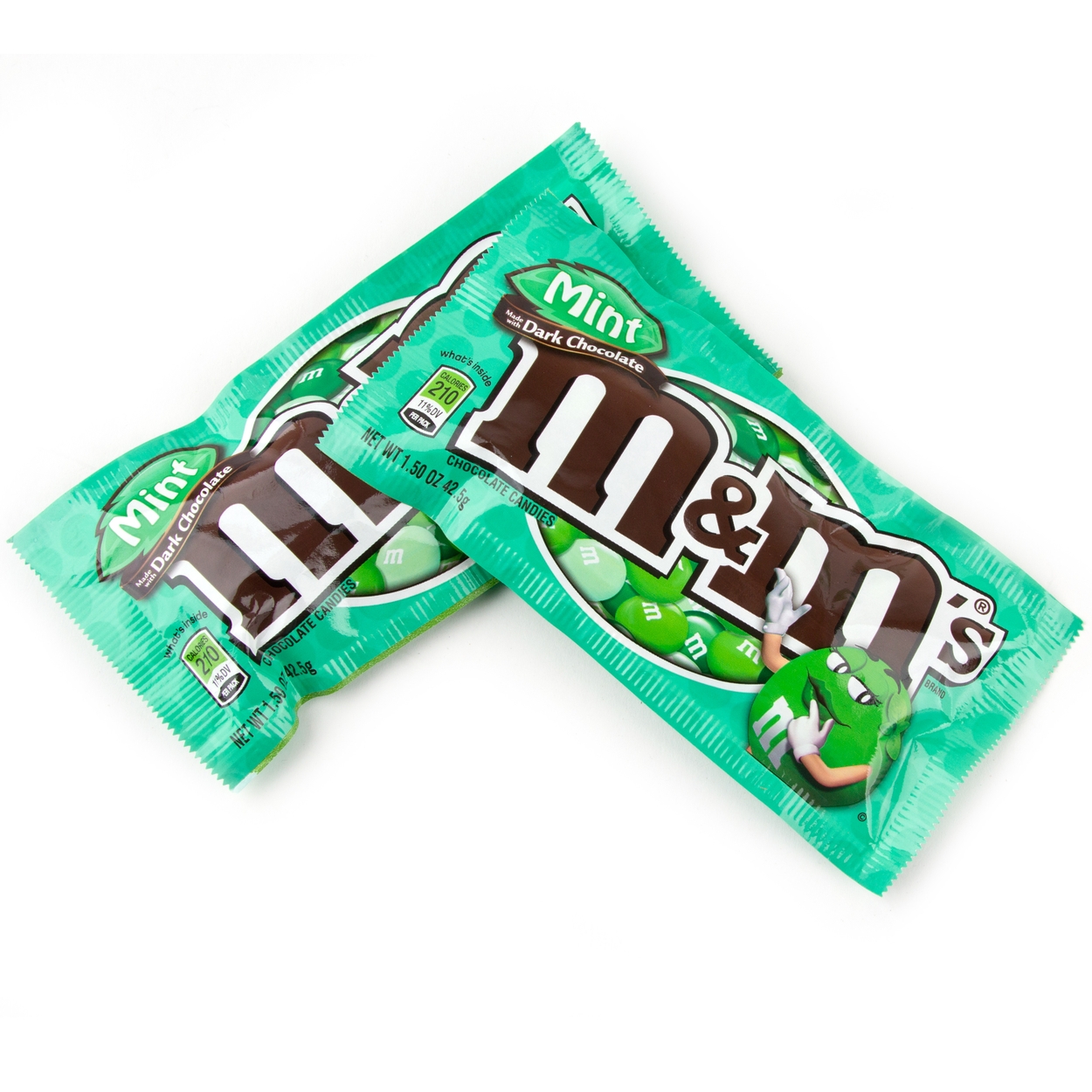 M&M'S Mint Dark Chocolate Candy Bag, 8 oz, Chocolate