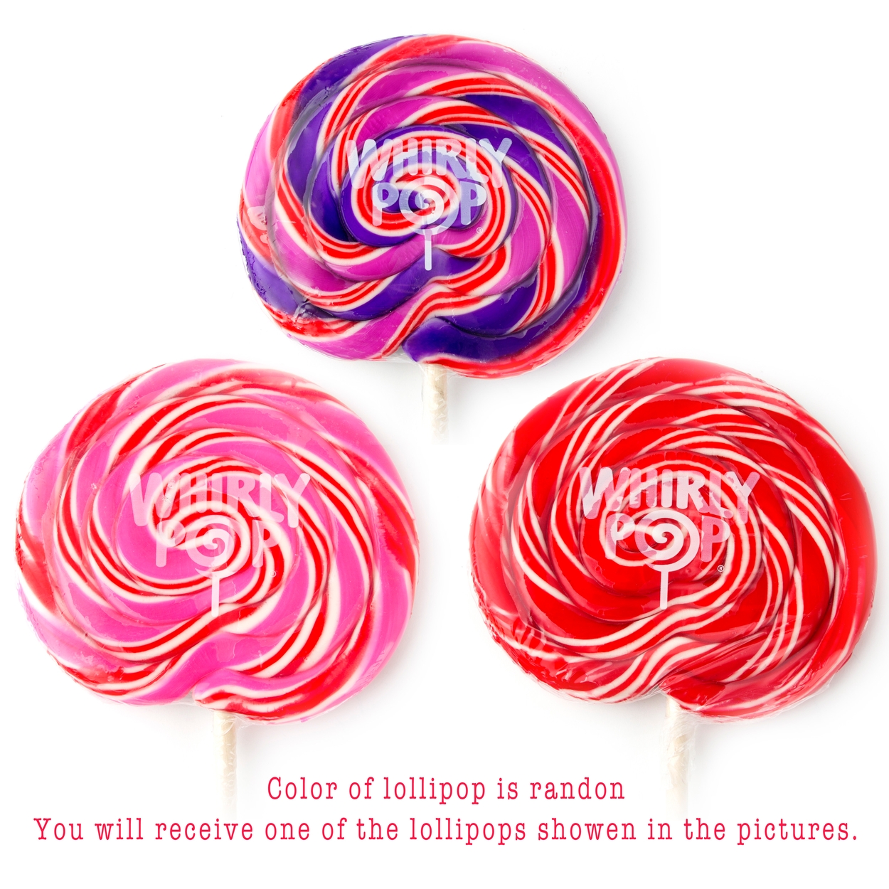 red swirl lollipops